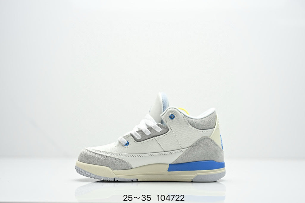 Joe 3" white, gray, blue"