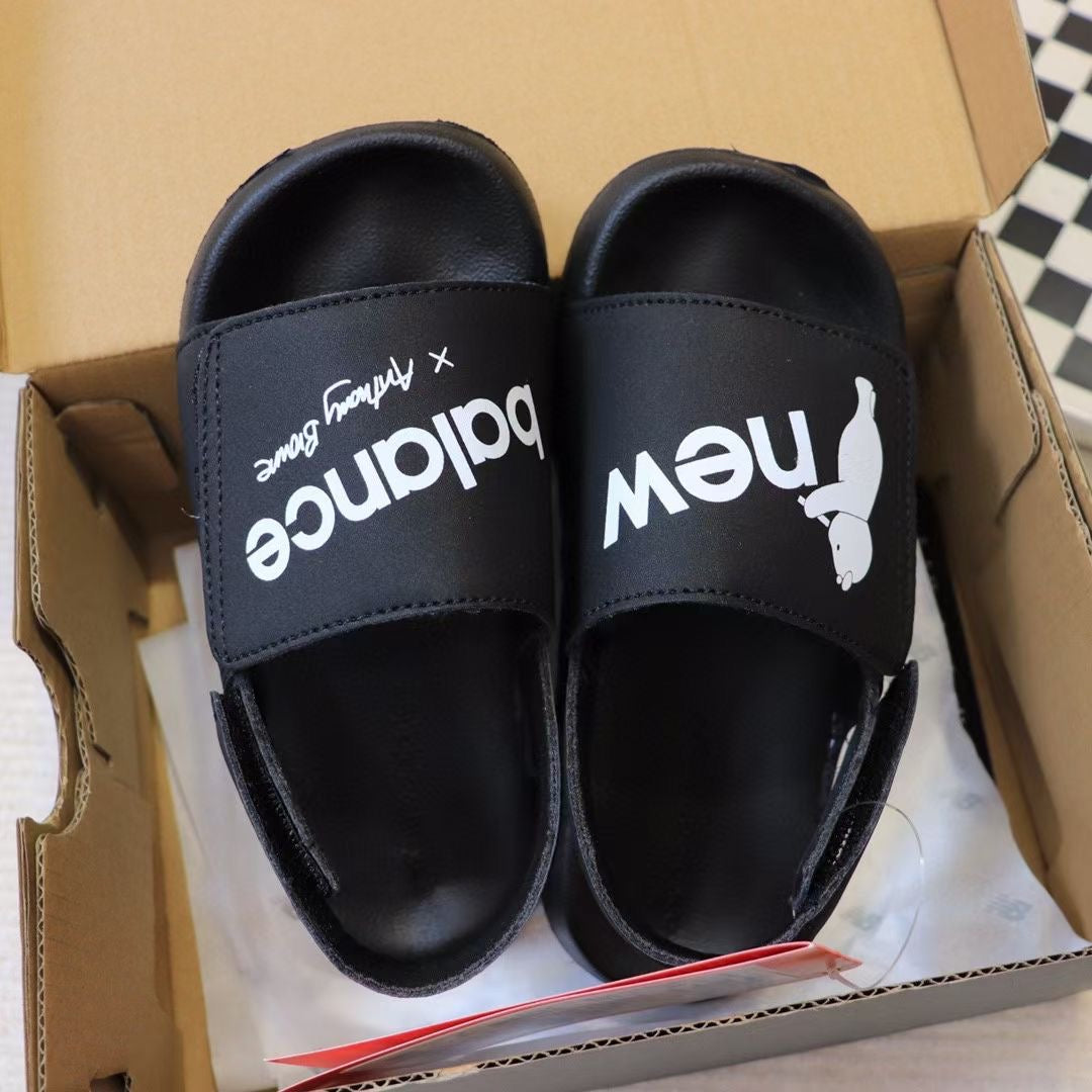 N large breasted sandals" black"