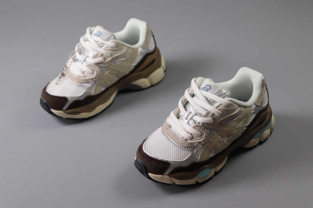 Asics Gel-NYC Professional"  beige, brown, and white"