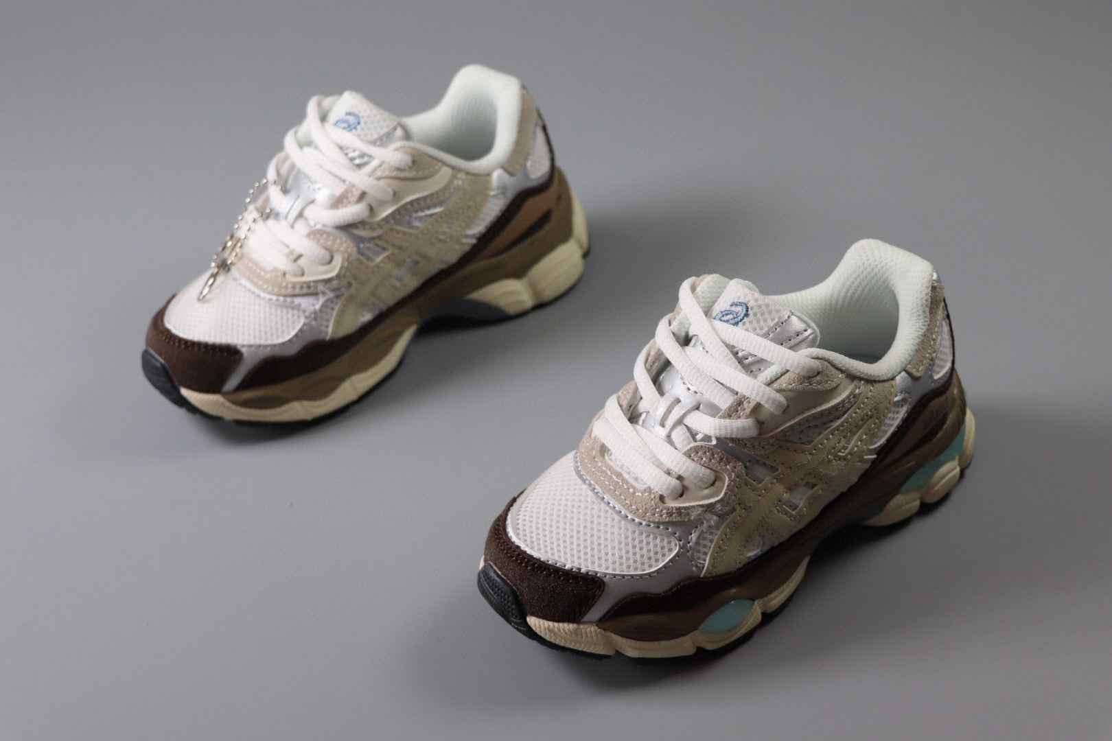 Asics Gel-NYC Professional"  beige, brown, and white"