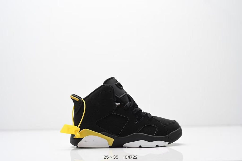 Joe 6 split leather children's shoes "black, yellow"