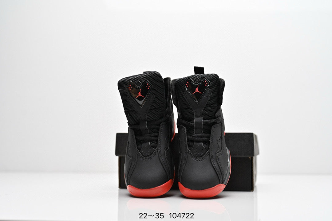 Joe 7.5 children's basketball shoes" black, red"
