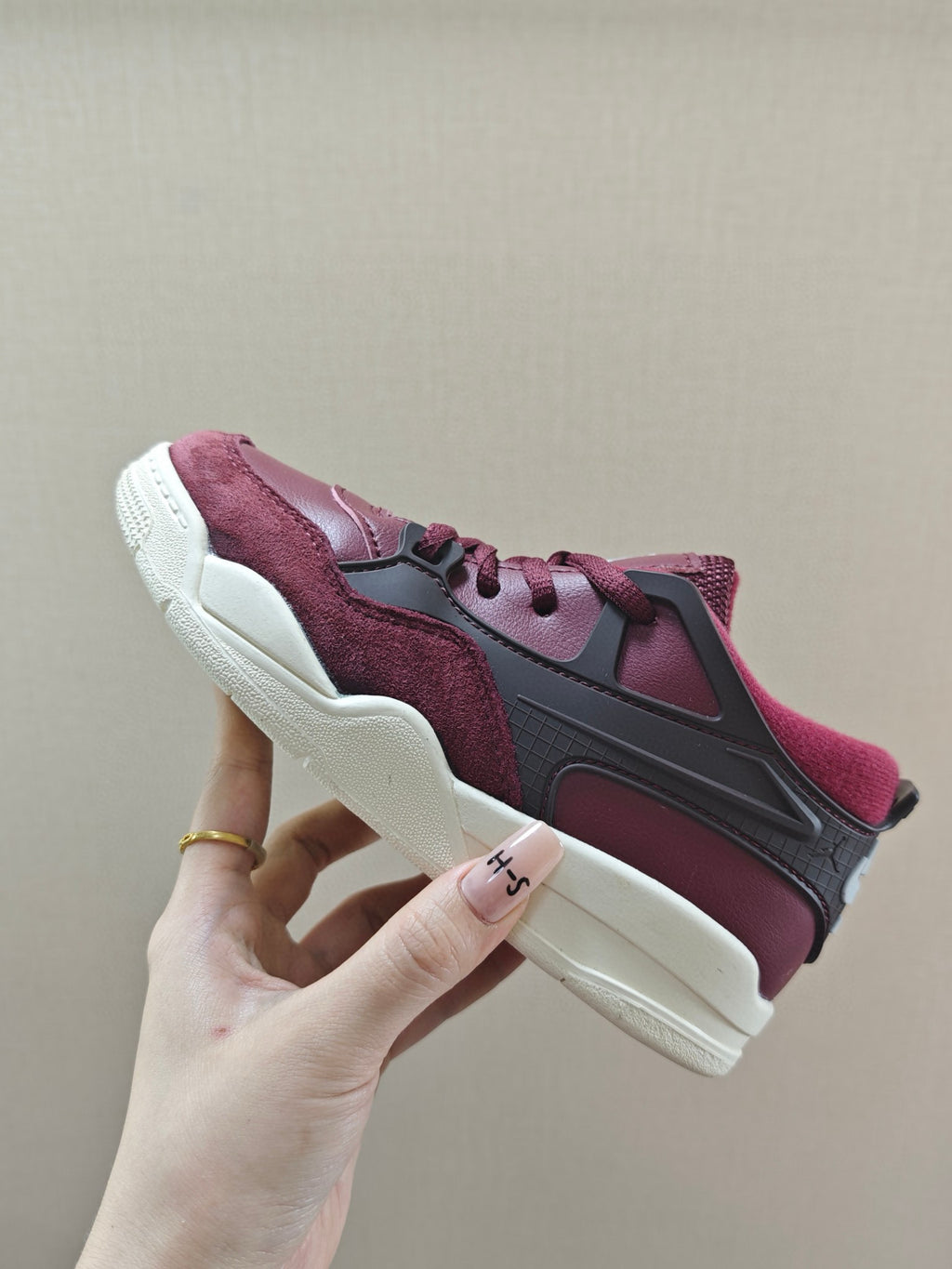 Jordan 4 Retro Sneakers " a deep burgundy"