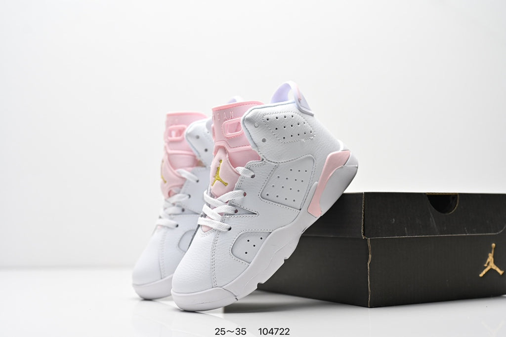 Joe 6 split leather children's shoes "white, pink"
