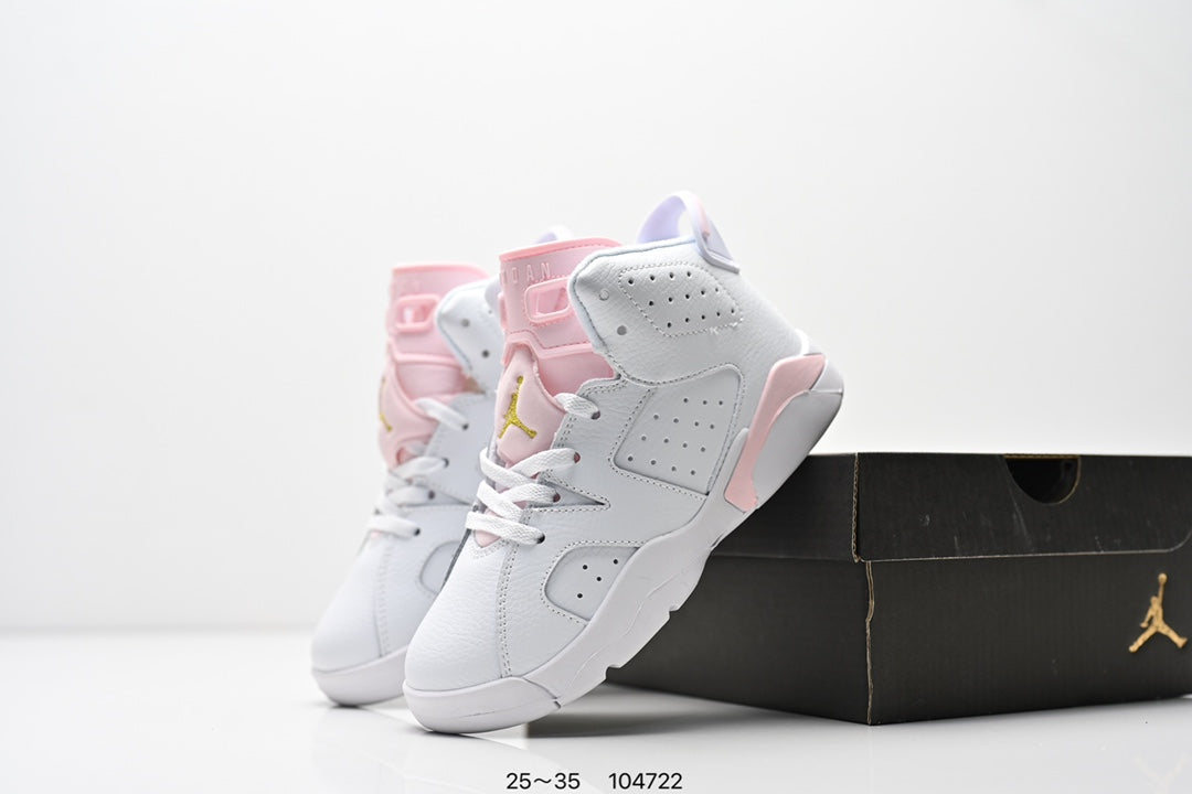 Joe 6 split leather children's shoes "white, pink"