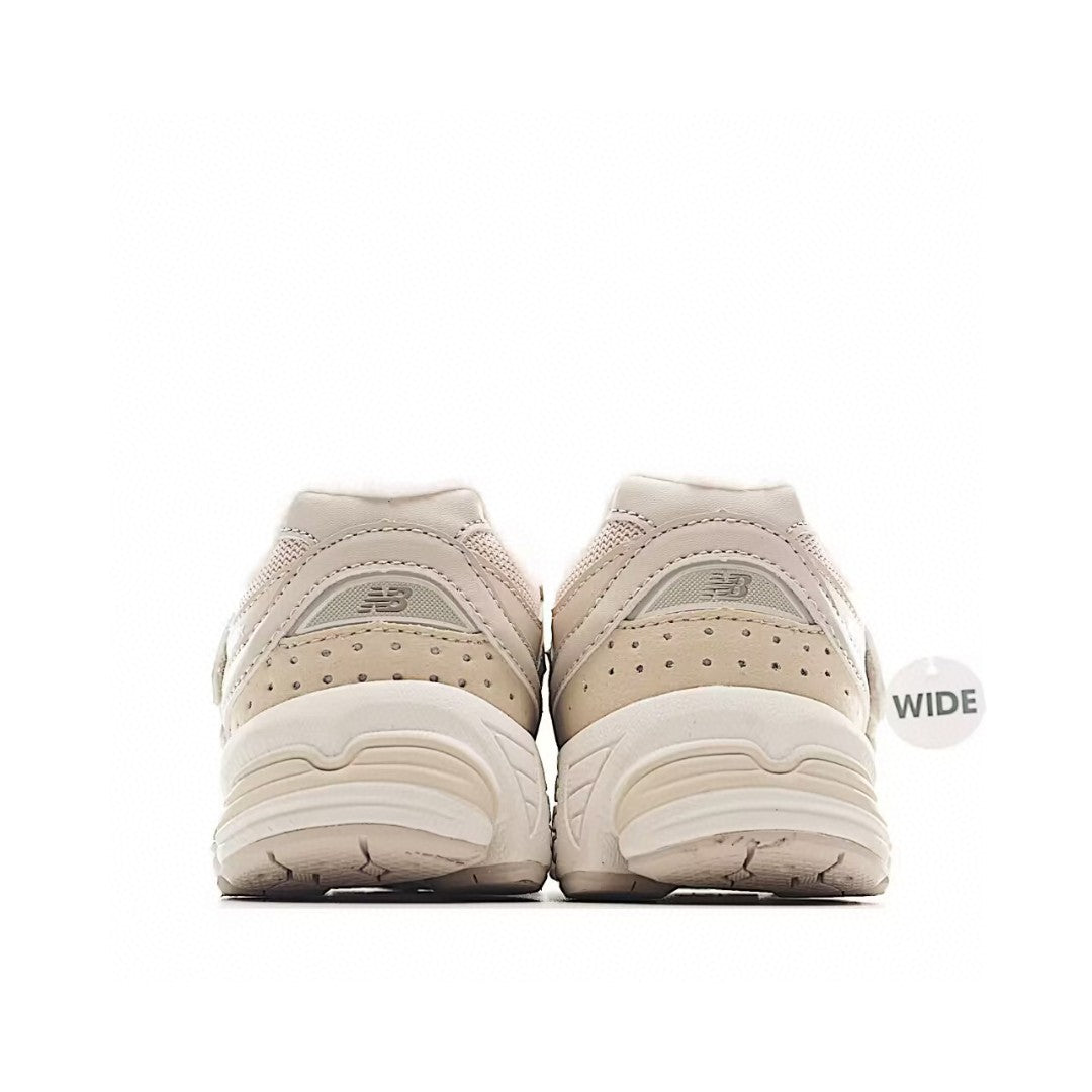 NB 2002 Velvet Elastic Velcro Children's Shoes" Cream"