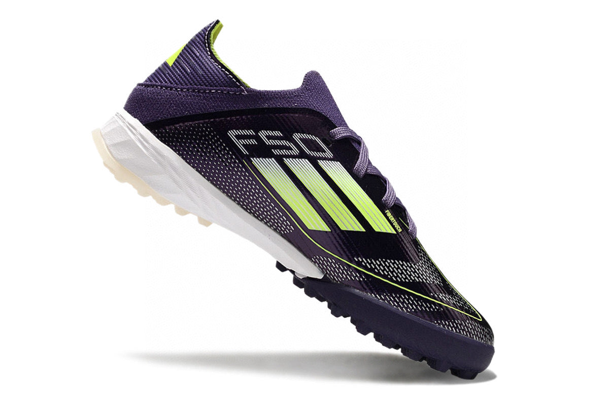 Adidas F50 knitted waterproof football shoes" purple, white"