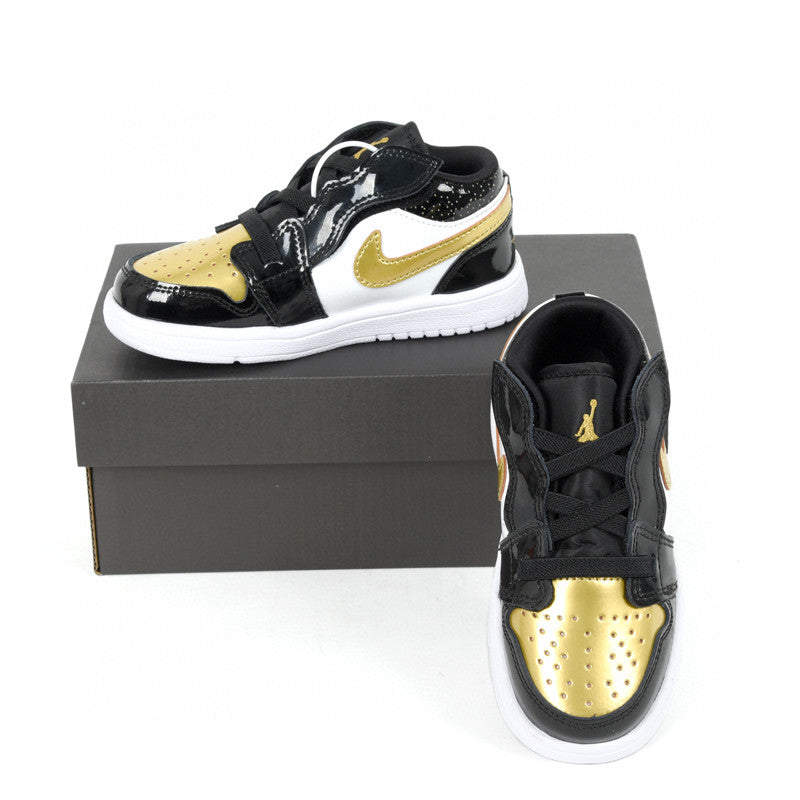 Jordan low top elastic band" black, gold"
