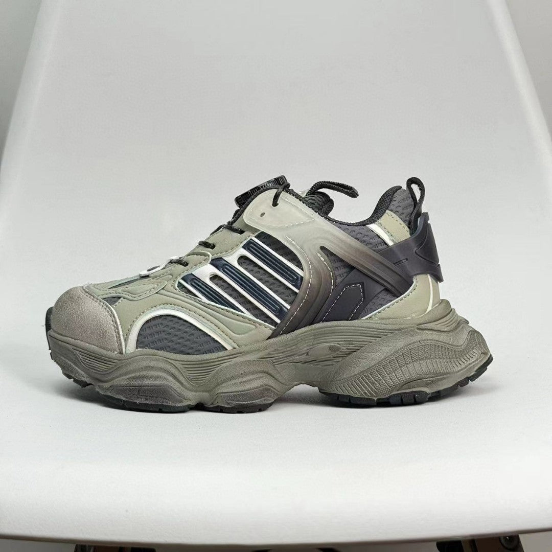 Adidas XLG Runner Deluxe runner dad shoes" olive green, black"