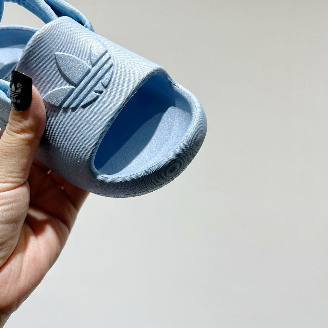 Adidas clover soft thick sole detachable two-wear children's sandals" blue"