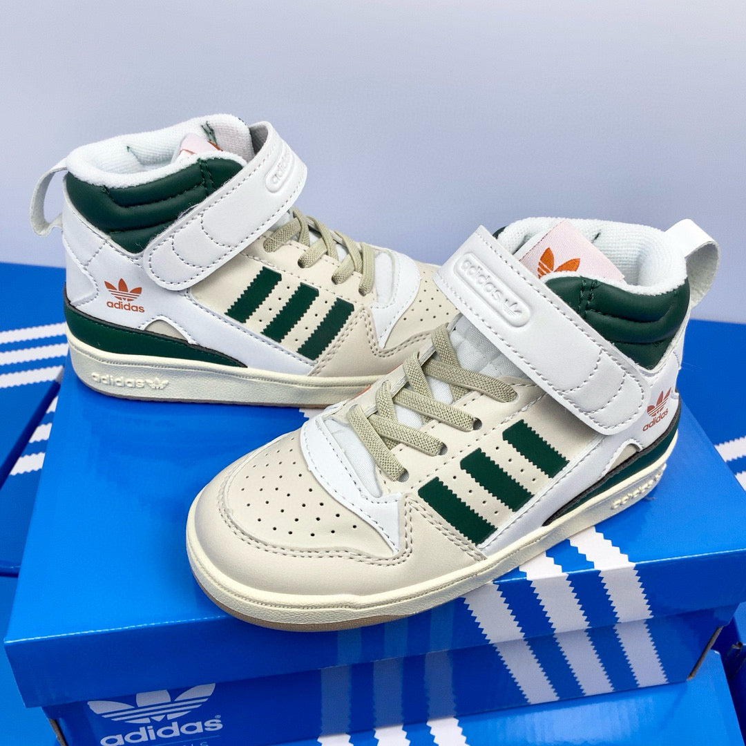 Adidas 84 high-top children's shoes" white, green"