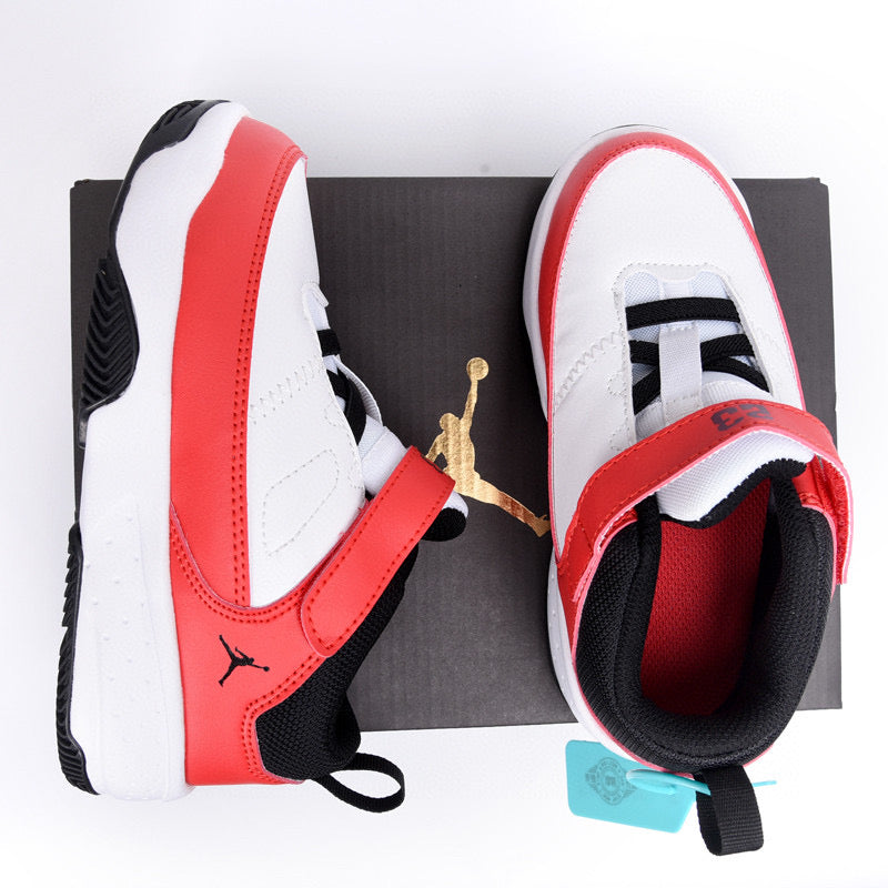 Jordan 3 blue sneakers 607" white, red"