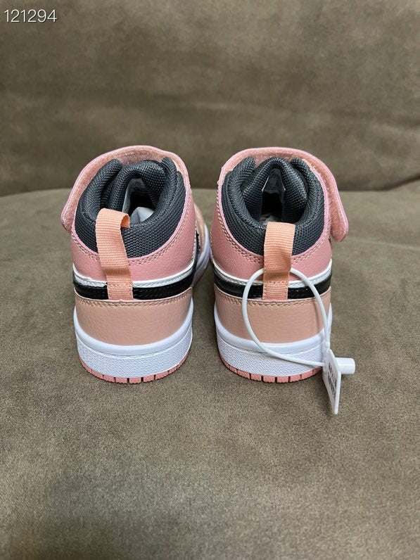 Joe's high-top Velcro children's shoes" white, and peach"