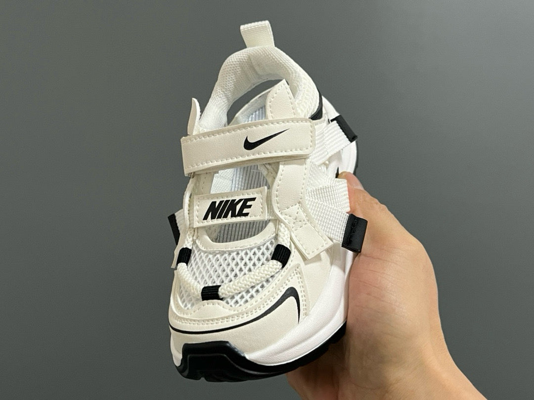 Nike Velcro Mesh Daddy Shoes for Kids" white , cream"