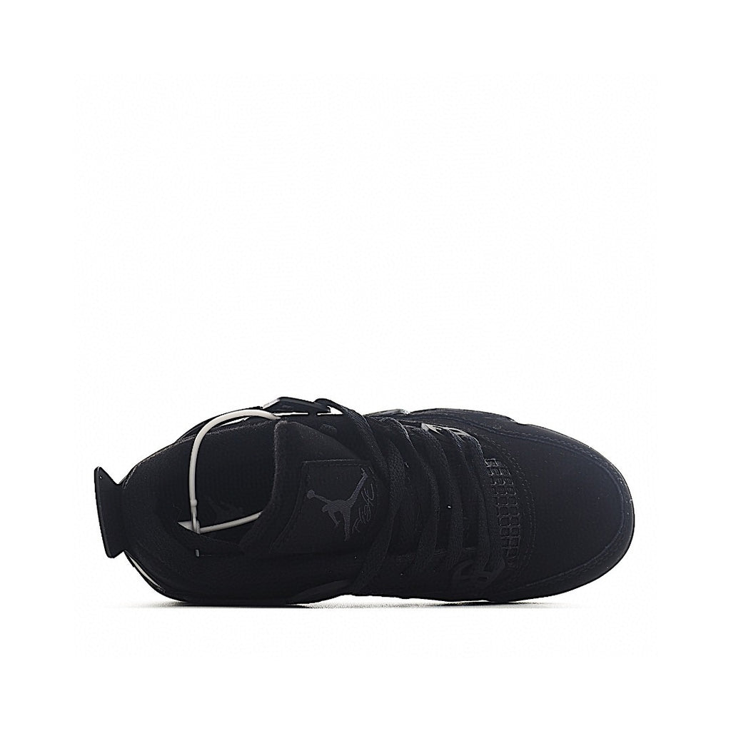 NK AJ 4th generation lace-up basketball air cushion children's shoes" black"