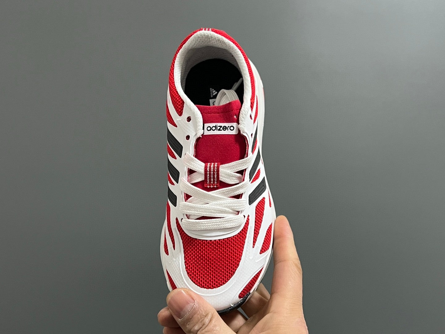 A's new children's shoelace buckle swing sports shoes" white, red"