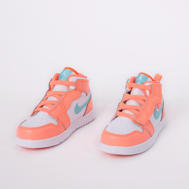 Jordan high top elastic band" white, Orange"