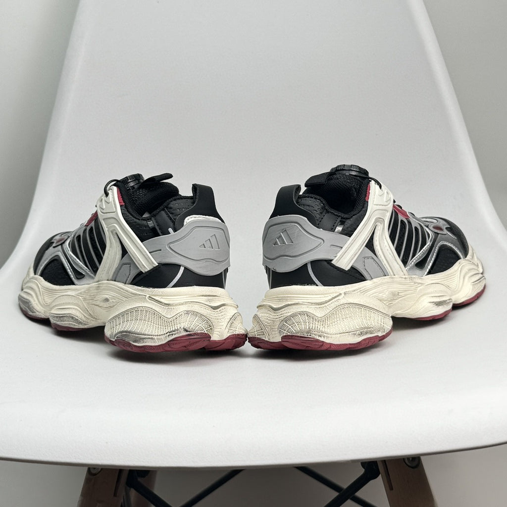 Adidas XLG Runner Deluxe runner dad shoes" black, cream, burgundy"