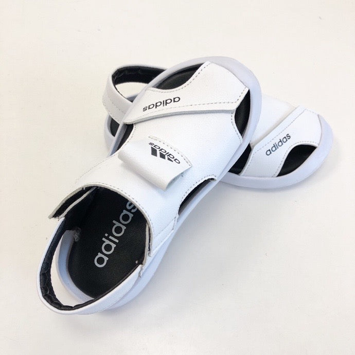 Adidas full leather bread head sandals" white"