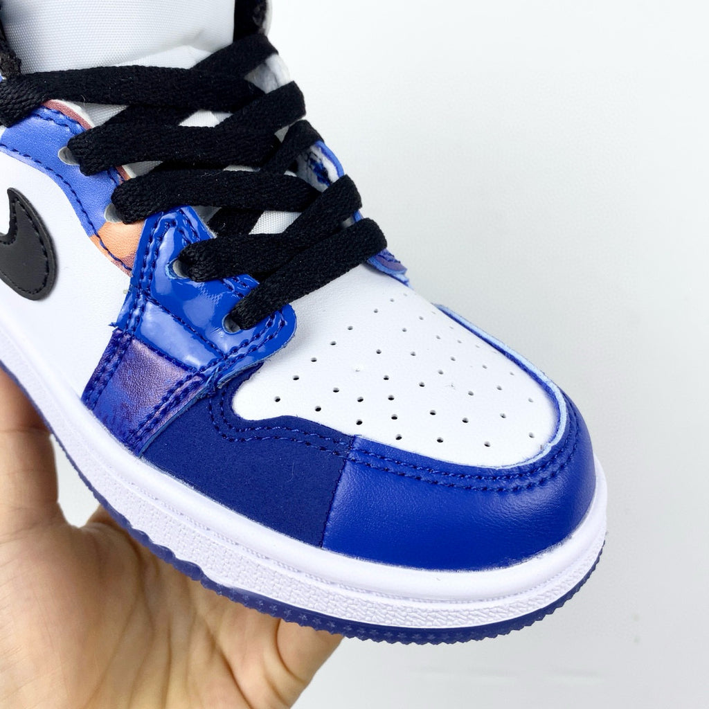 Joe 1 high top stitching" white, blue"