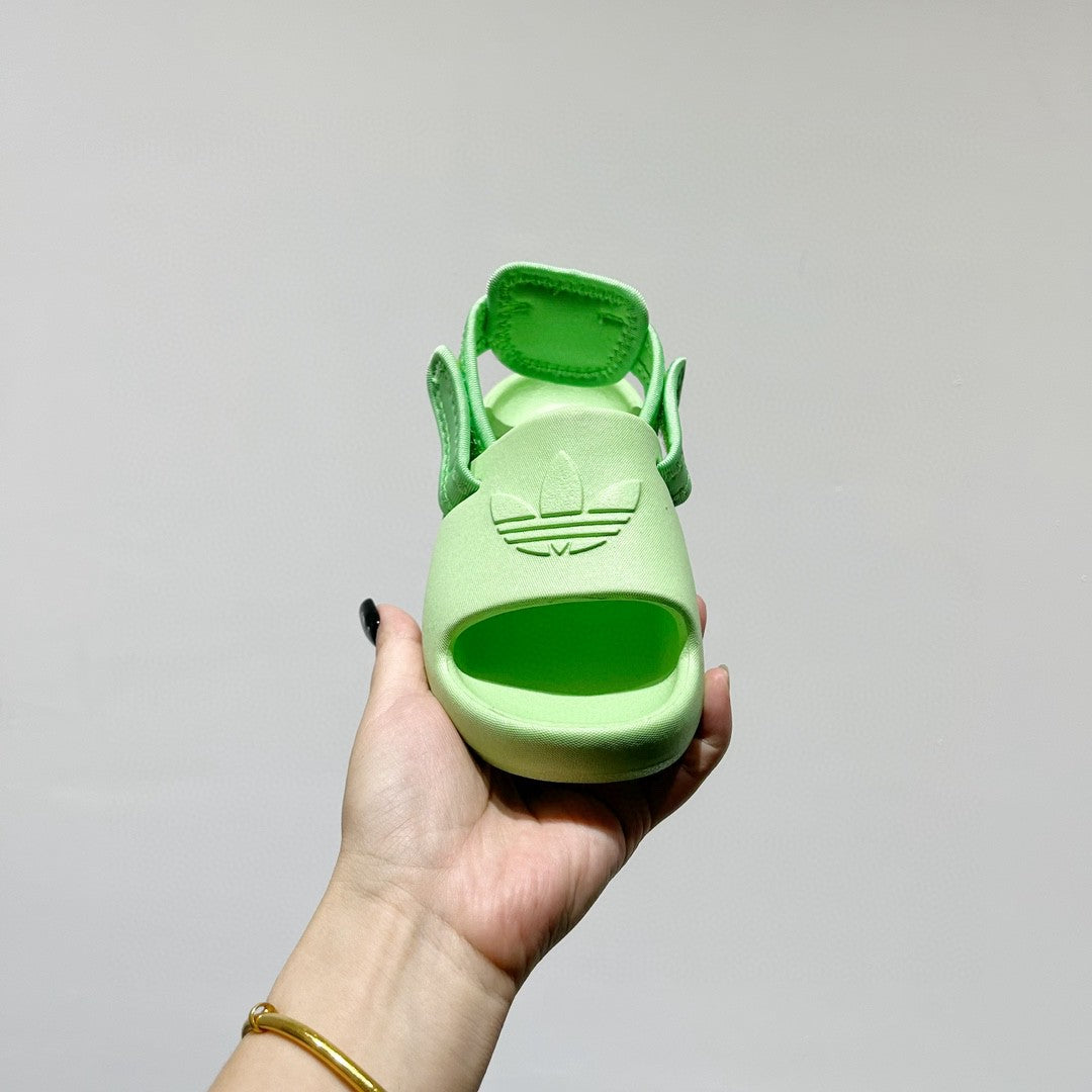 Adidas clover soft thick sole detachable two-wear children's sandals" green"