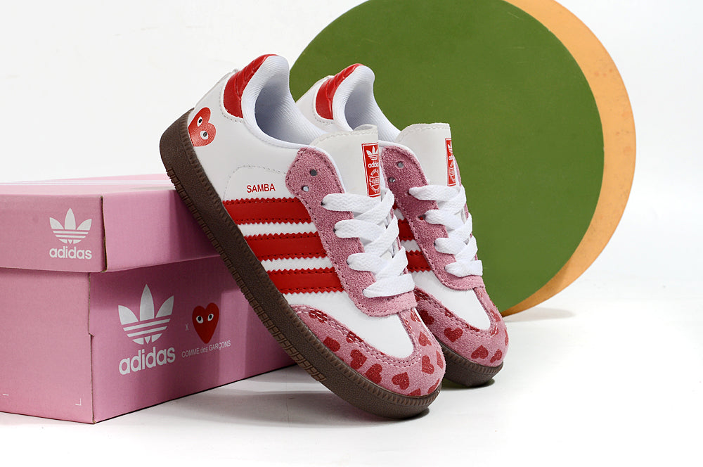Adidas children's training shoes" white, red"