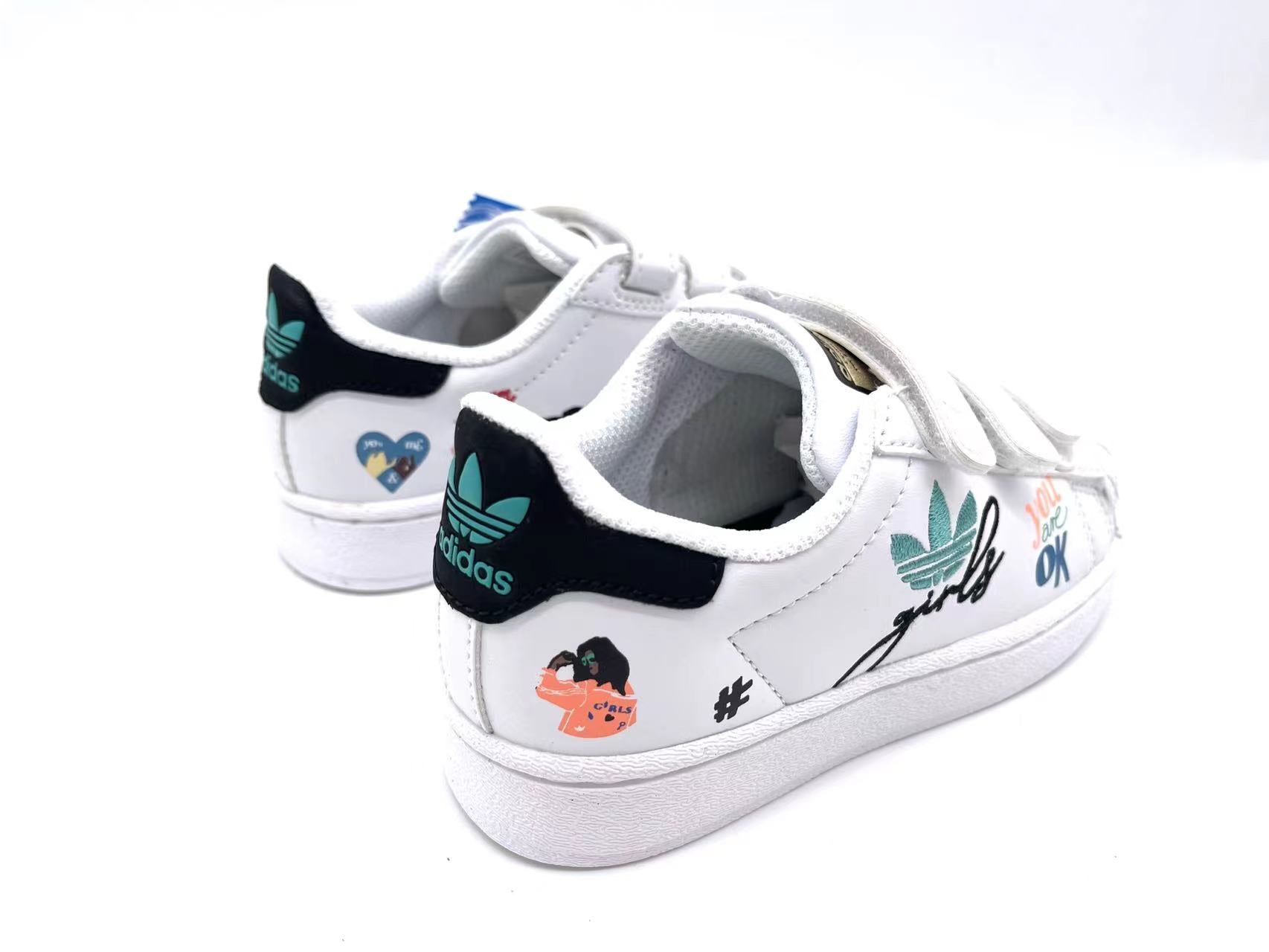 Adidas classic shell toe children's shoes" white"