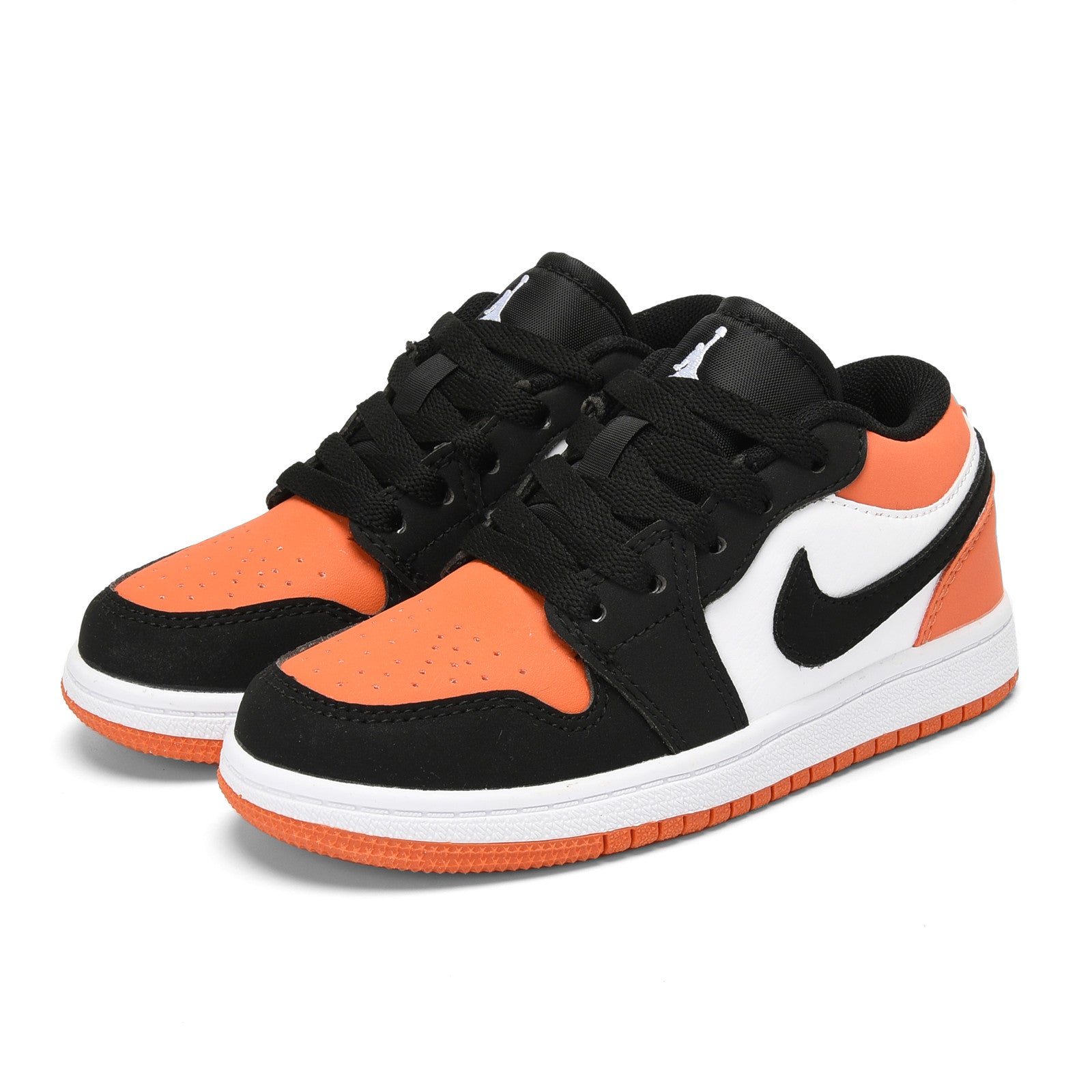 Qiaoyi low-top shoelaces" white, black, orange"