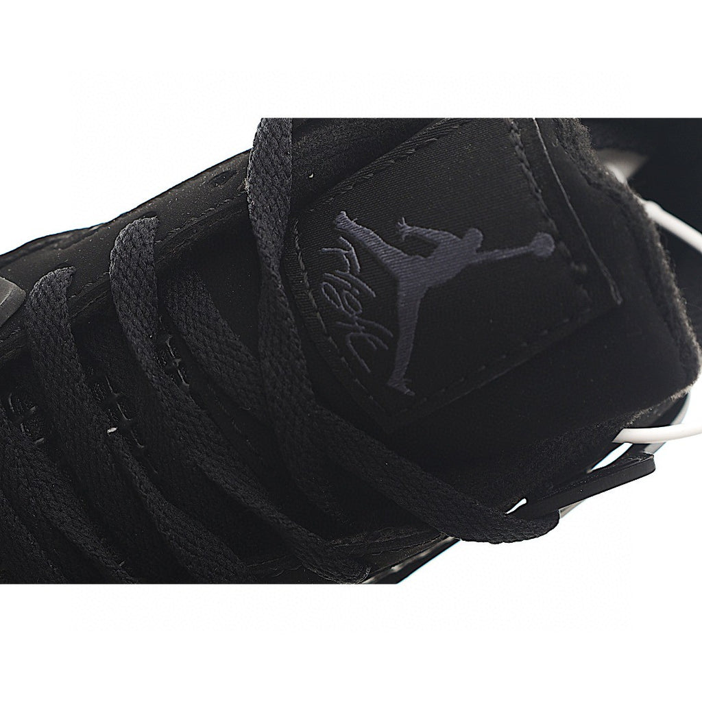 NK AJ 4th generation lace-up basketball air cushion children's shoes" black"