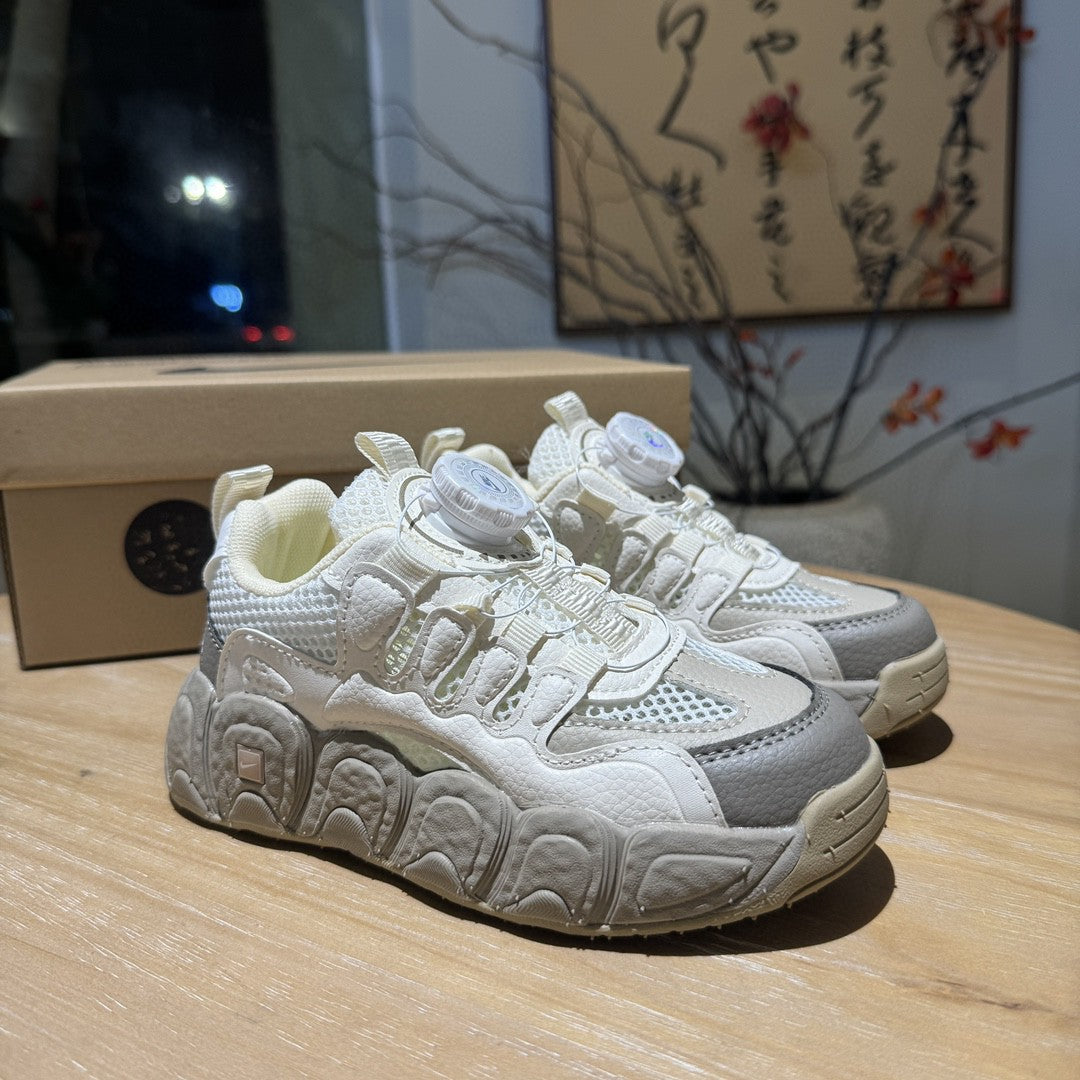 Nike Croissant Hollow Breathable Mesh" white, gray, cream"