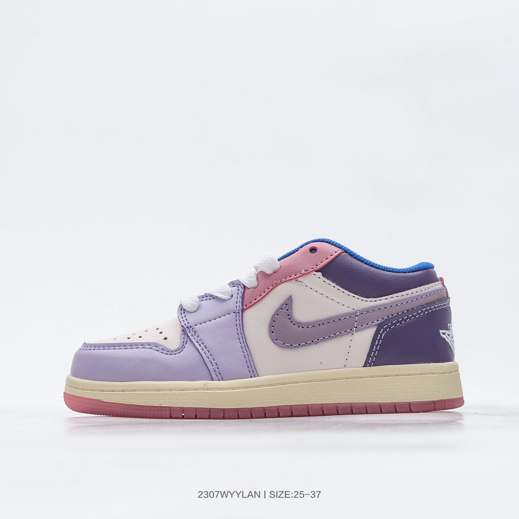 Joe 1 low-top hook series children's shoes" light and dark purple, Cream "