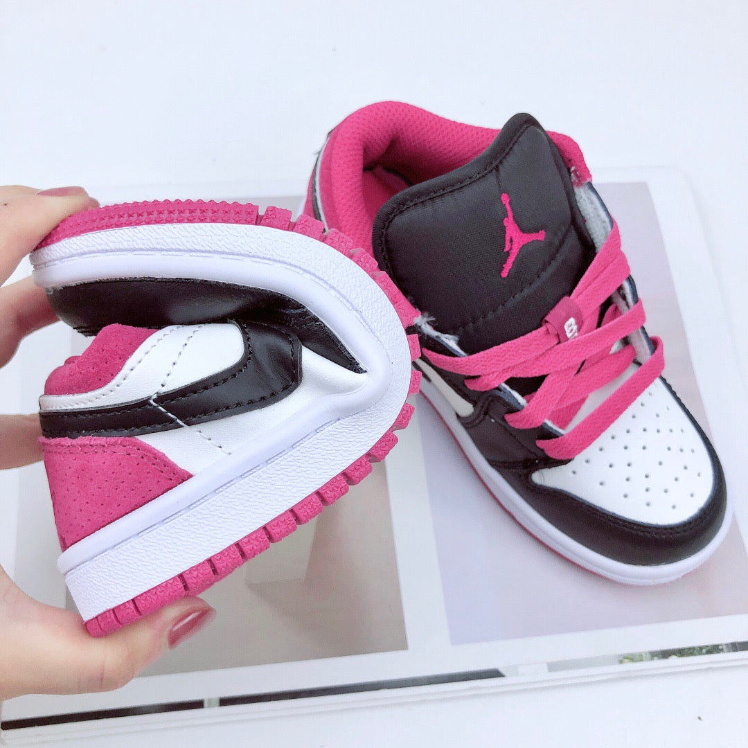 Joe 1 low-top elastic buckle parent-child shoe" pink"