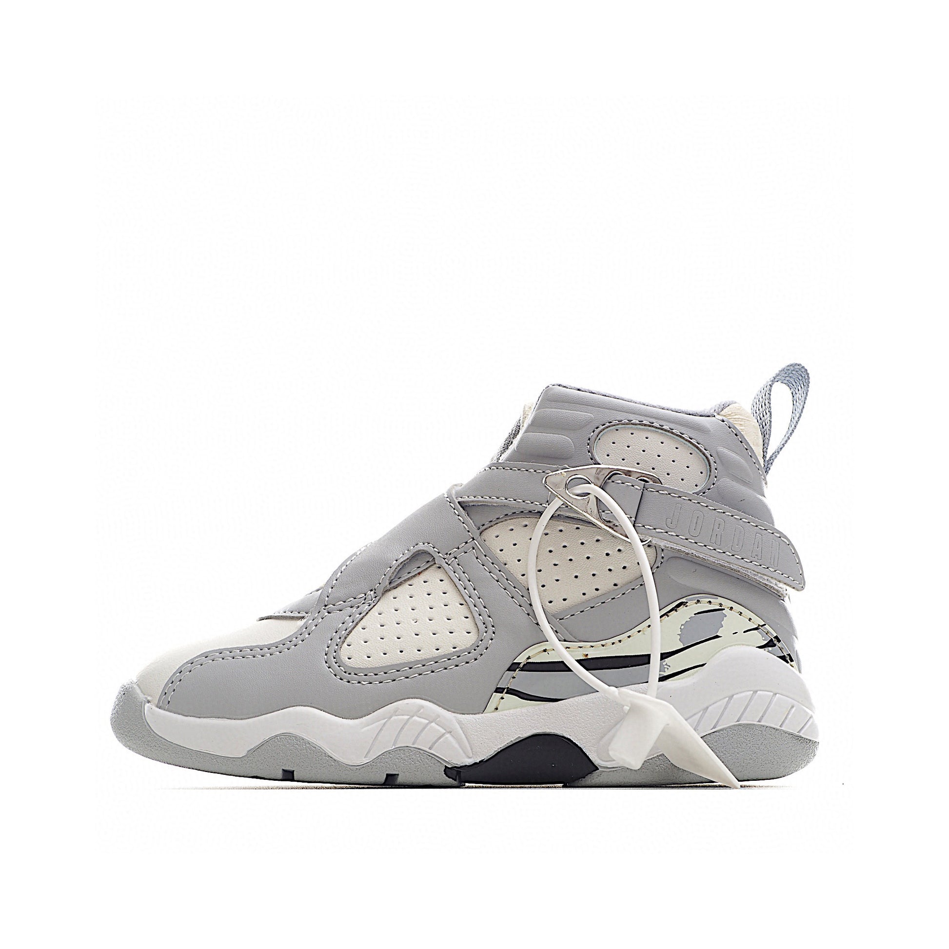 Joe 8 children's shoes sports shoes AJ-8 basketball shoes" cream, light gray"