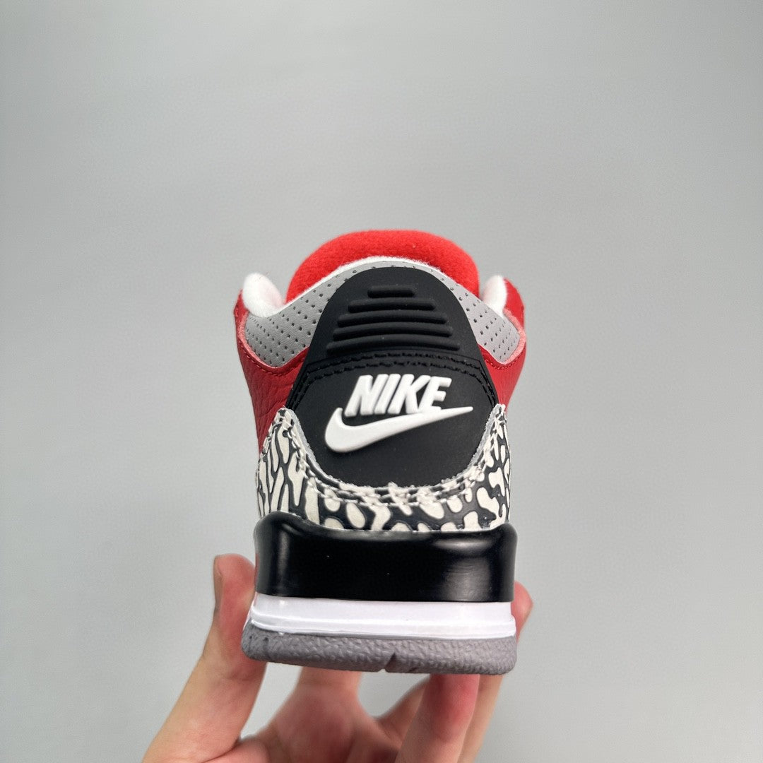 Jordan 3 children's shoes" red, white"