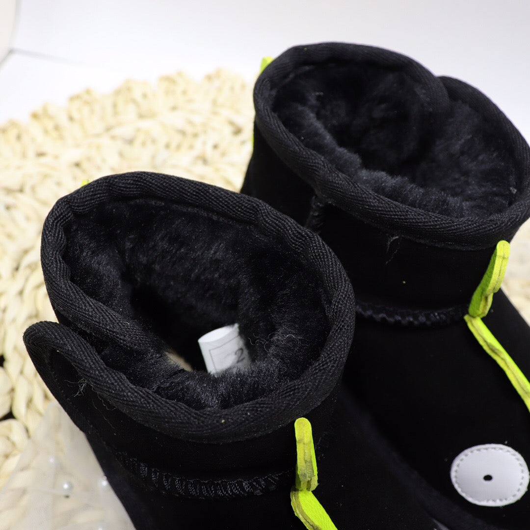 Ugg Velcro Dinosaur Children's Snow Boots" black"