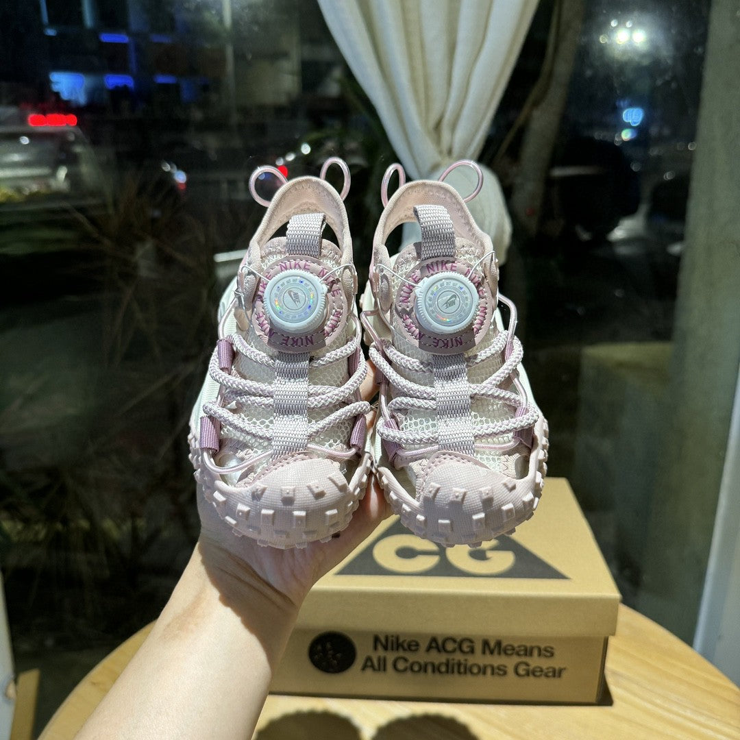 Popular NK hiking shoes and sandals" off white, light pink"