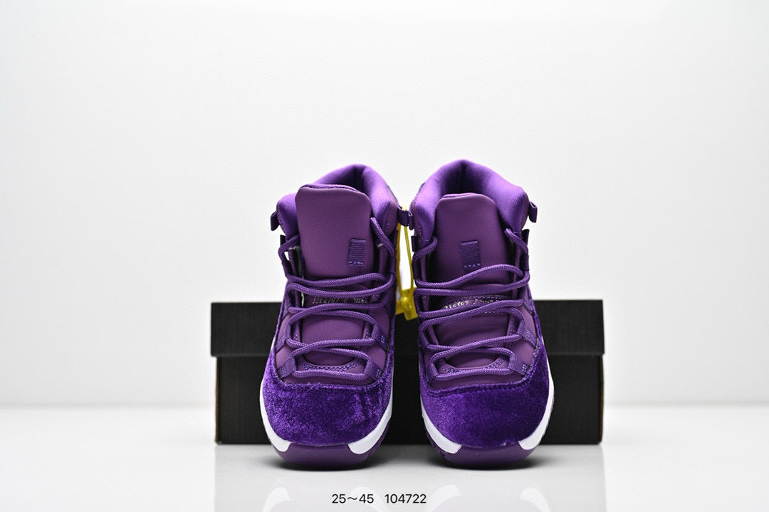 Joe 11 high-top high-quality children's shoes" basketball" purple"