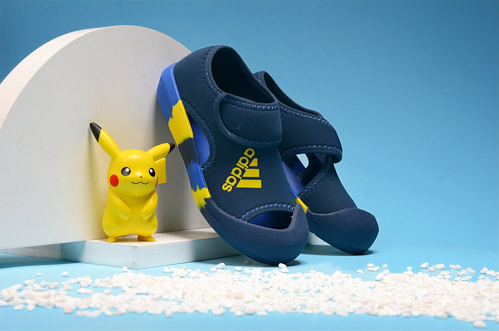 Adidas Baotou Sandals Generation" dark blue, yellow"