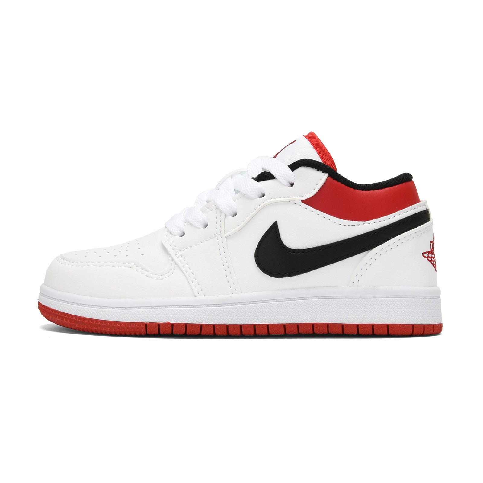 Qiaoyi low-top shoelaces" white, red"
