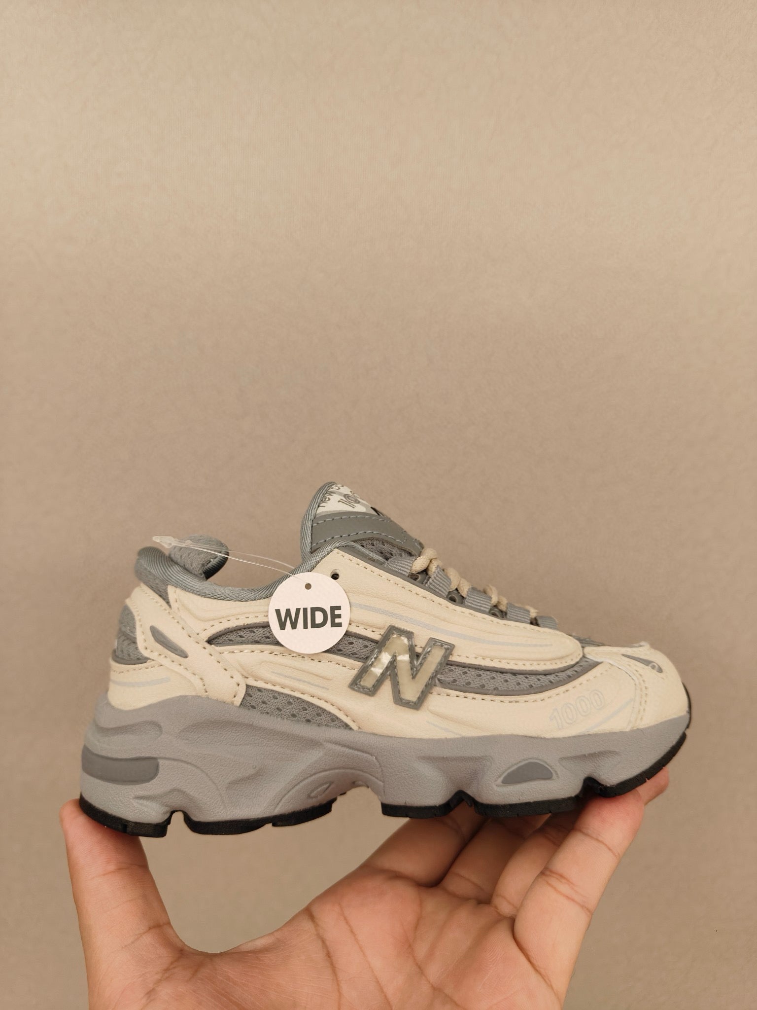 NB1000 lace-up children's shoes" gray, cream"