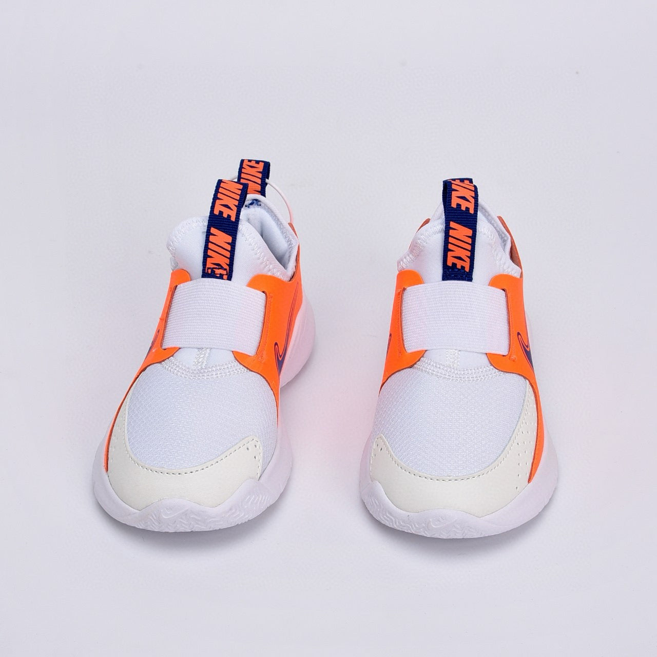 Nike slip-on running shoes"  white, orange"