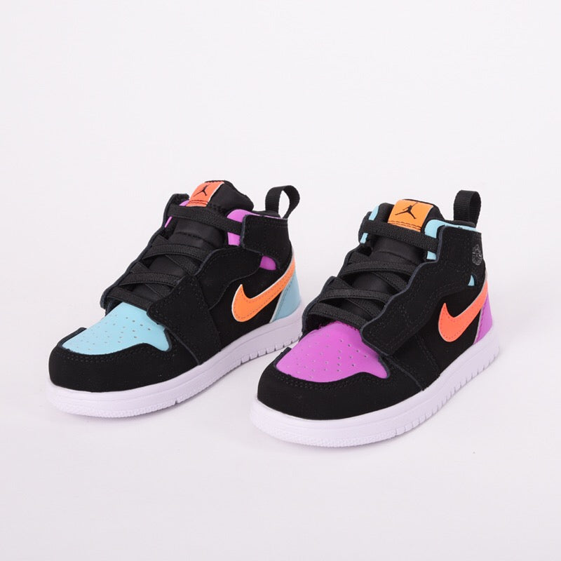 Jordan high top elastic band" black, purple, blue"