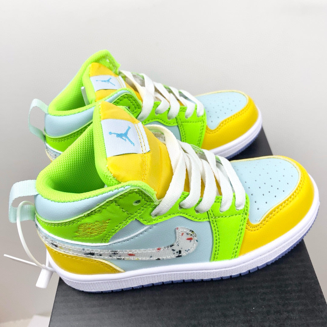 Joe 1 new color children's shoes" green ,blue, yellow"