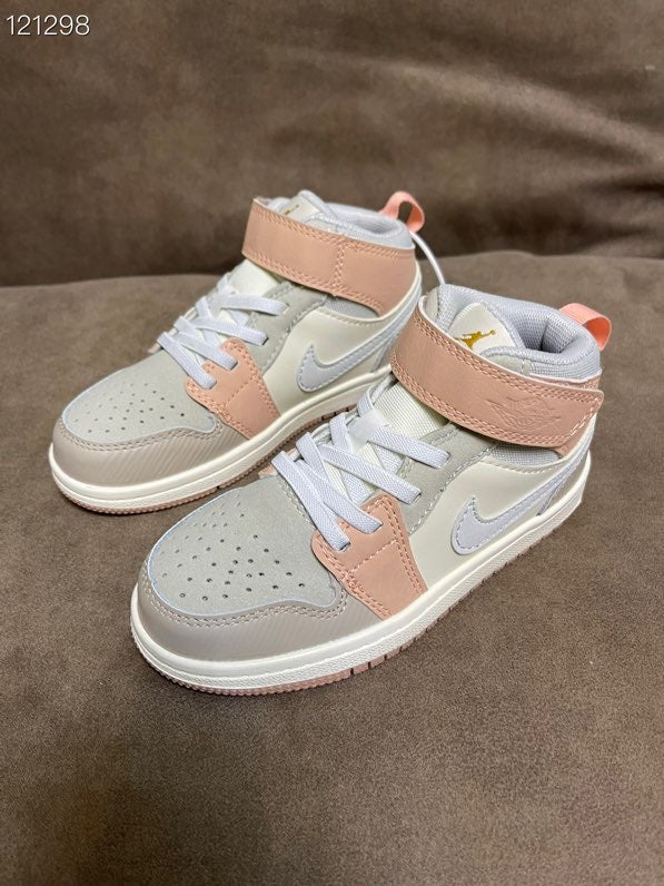 Joe's high-top Velcro children's shoes" light grey, peach"