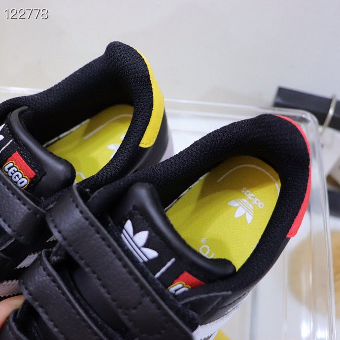 Adidas LEGO joint shell toe children's shoes" black, red, yellow"