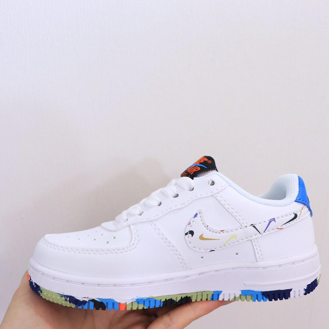 Air Force low-top lace-up sneakers" white"