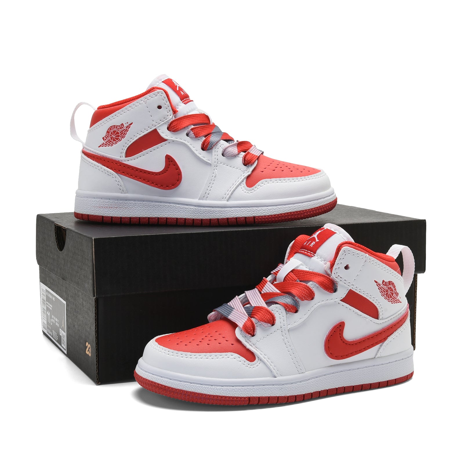 AJ-112" white, red"