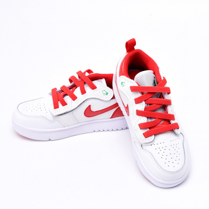 Joe 1 magic buckle children's shoes" white, red"