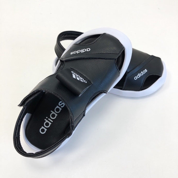 Adidas full leather bread head sandals" black"