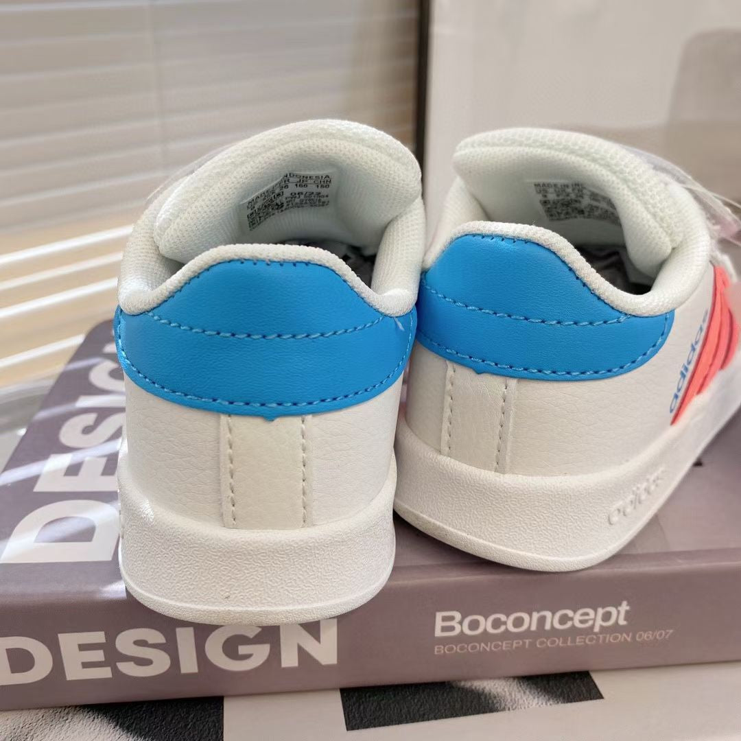 Adidas co-branded Velcro children's shoes" white, pink"